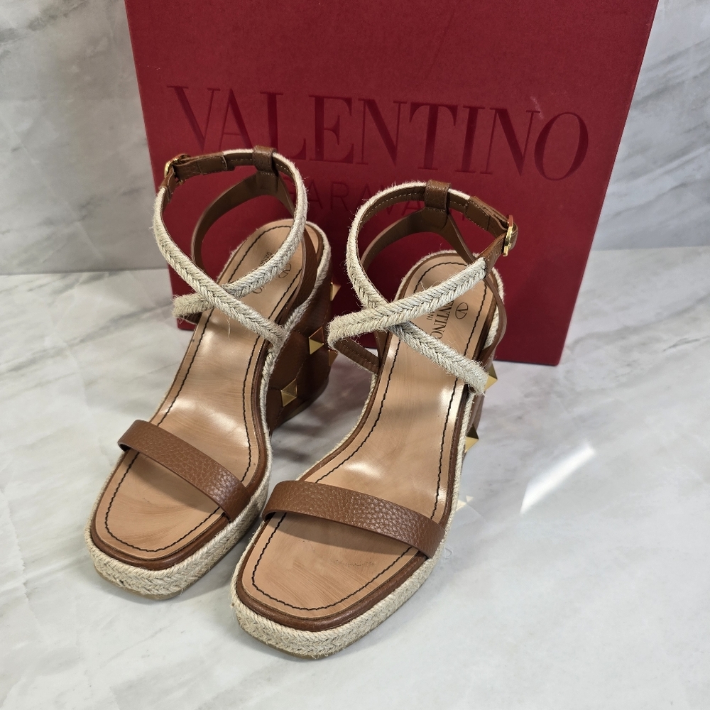 Valentino Garavani Brown Strappy Women's Sandals